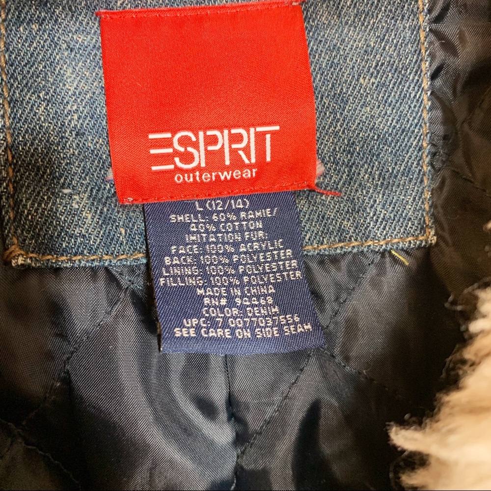 Esprit Woman’s Denim Jacket w Faux Fur - Picture 3 of 8